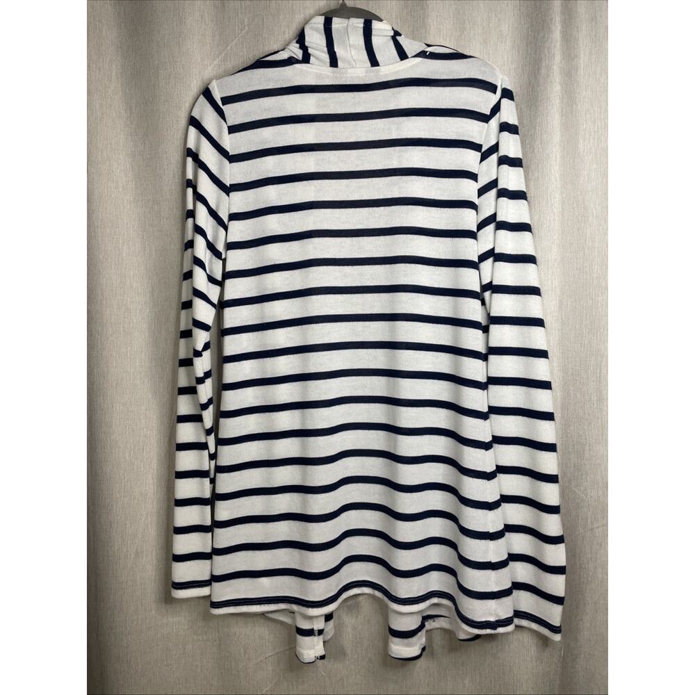 Mix by 41 Hawthorn Women’s White Open Cardigan - Large - White with Navy Stripes - Picture 5 of 5
